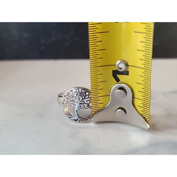 925 Sterling Silver Tree Of Life Ring, Size US 10.5, Vintage - Picture 10 of 10